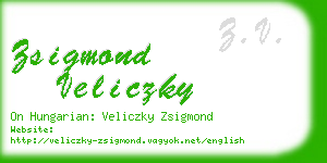 zsigmond veliczky business card